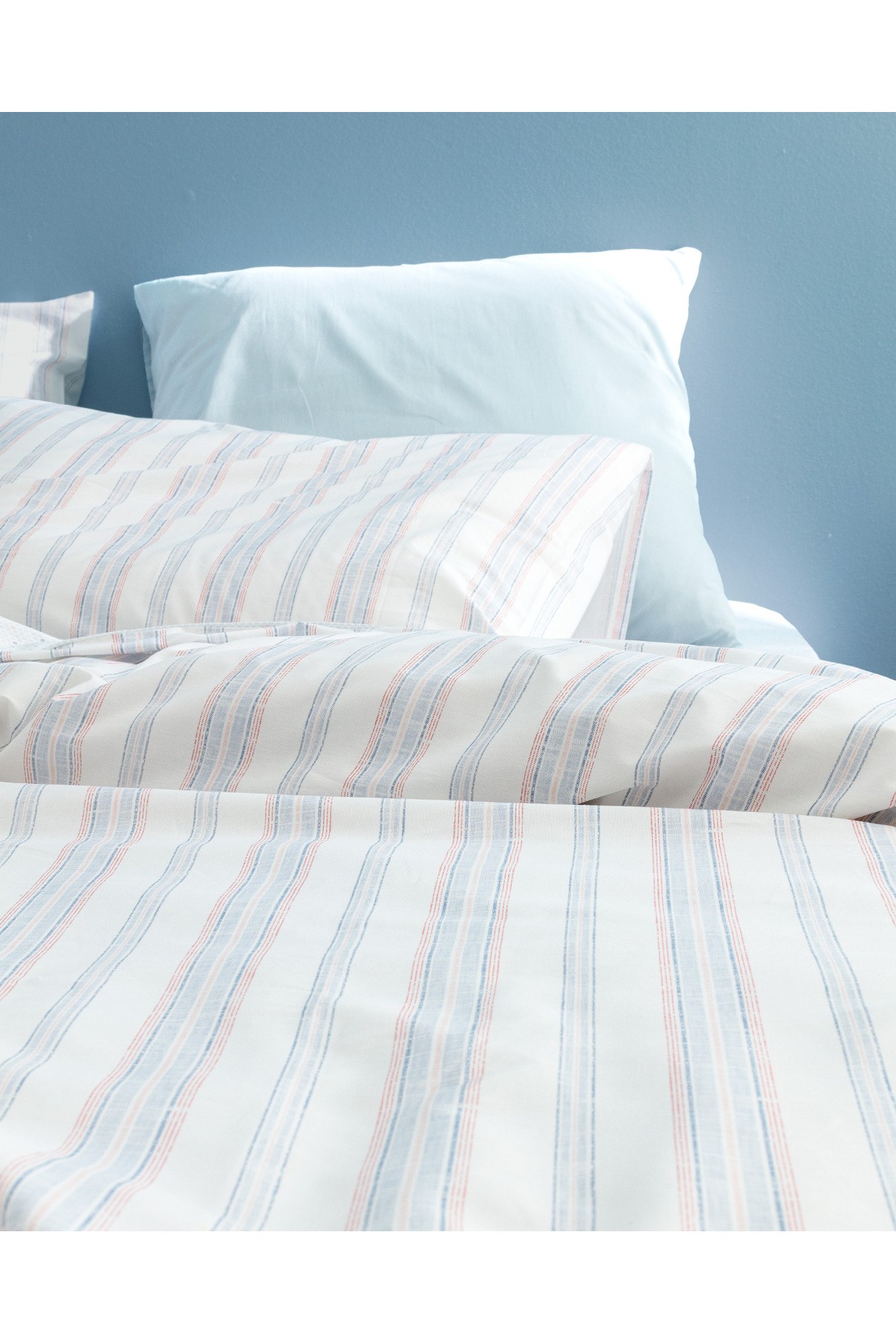 Avery King Size %100 Pamuk Ranforce Baskılı Nevresim Takımı - Mavi/Pembe