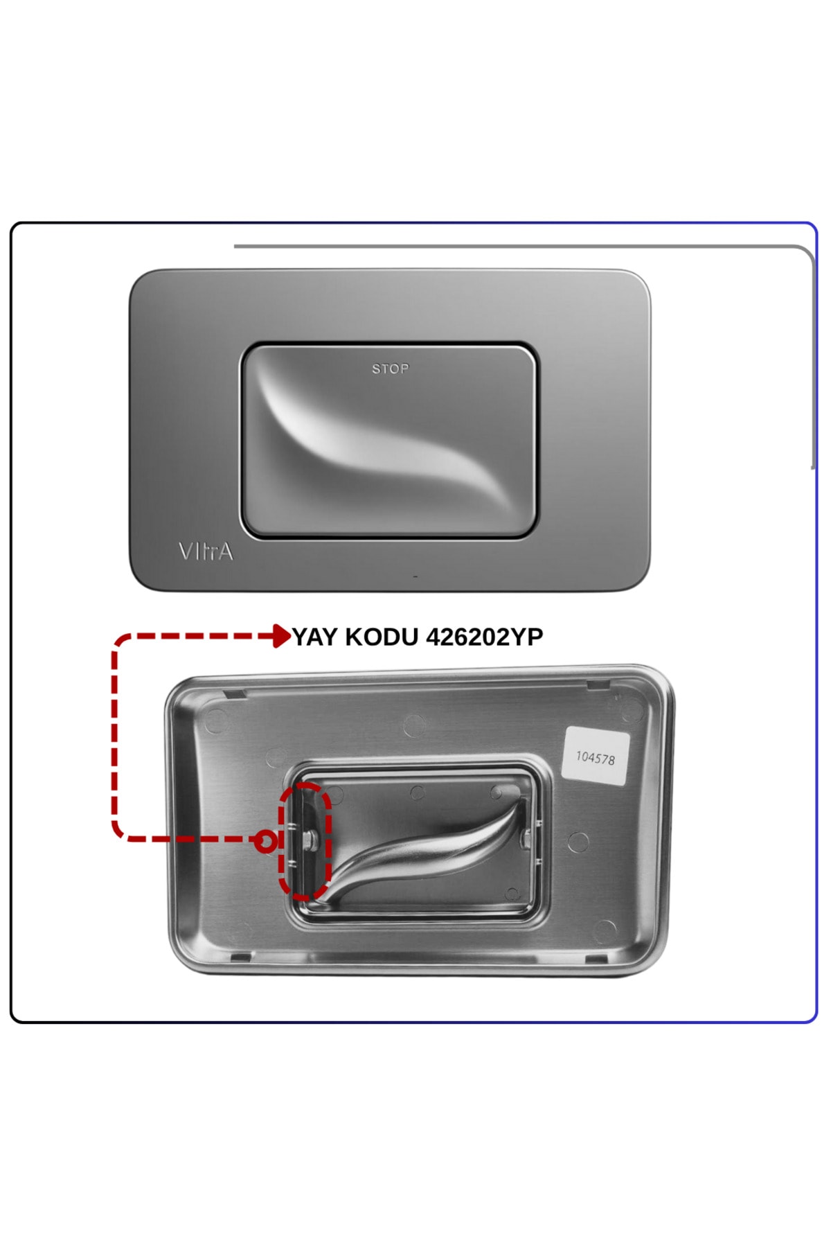 426243YP Kumanda Paneli Mat Krom (790-5085 Ön Kısım)