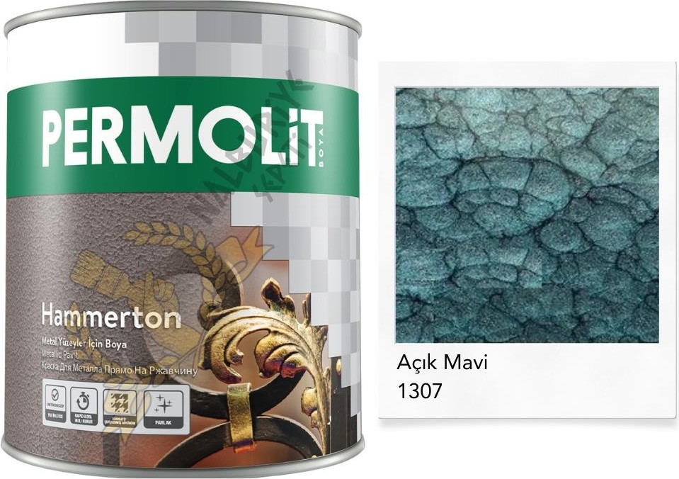 Hammerton Dekoratif Metal Boyası Açık Mavi 0.75 Lt.