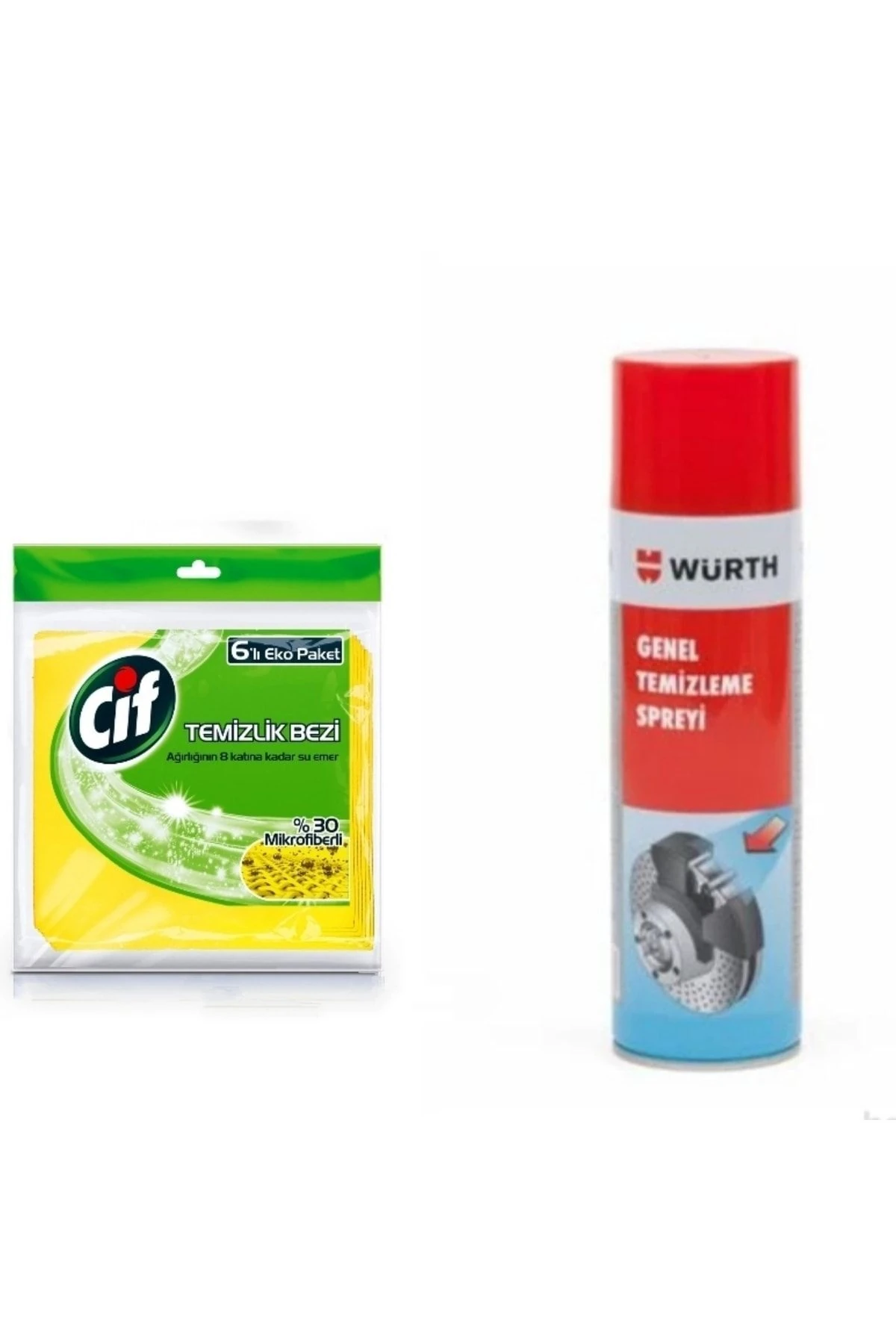Temizleme Spreyi Ve Cif 6li Mikrofiber Bez