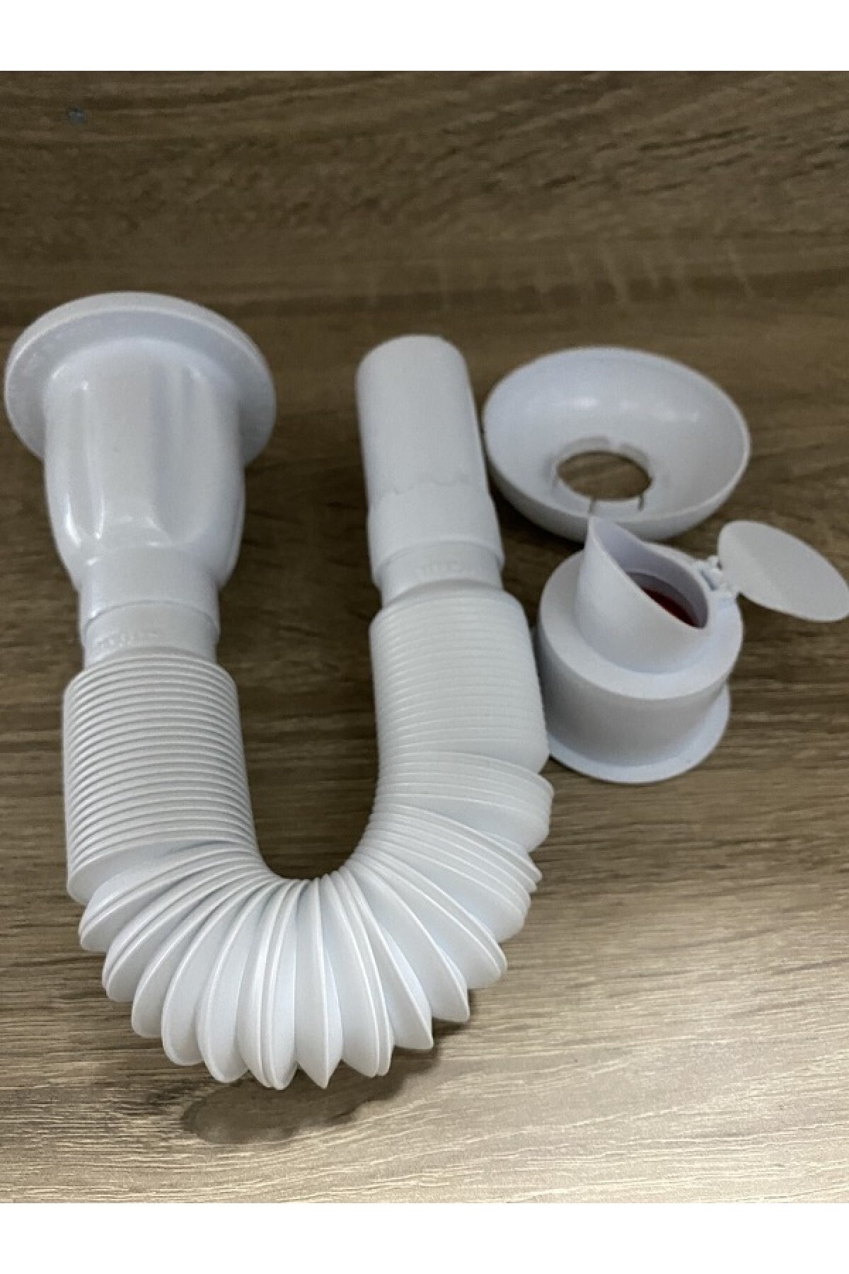 Su Sızdırmaz Koku Önleyici Kapaklı Körüklü Lavabo Sifonu Lavabo Gider Borusu Hortum 80cm