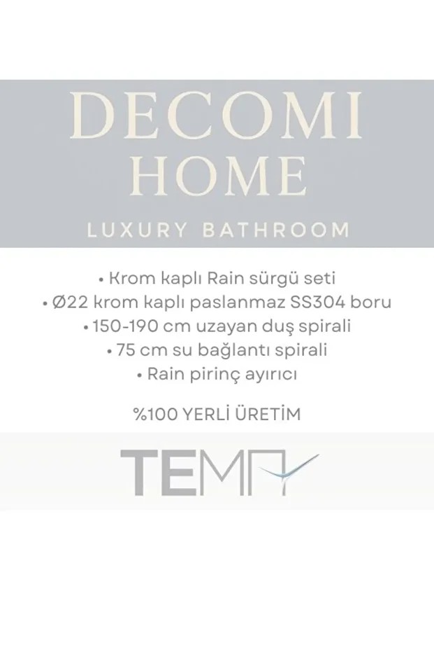 SİYAH RAİN PLUS TETRA TEPE DUŞ SETİ