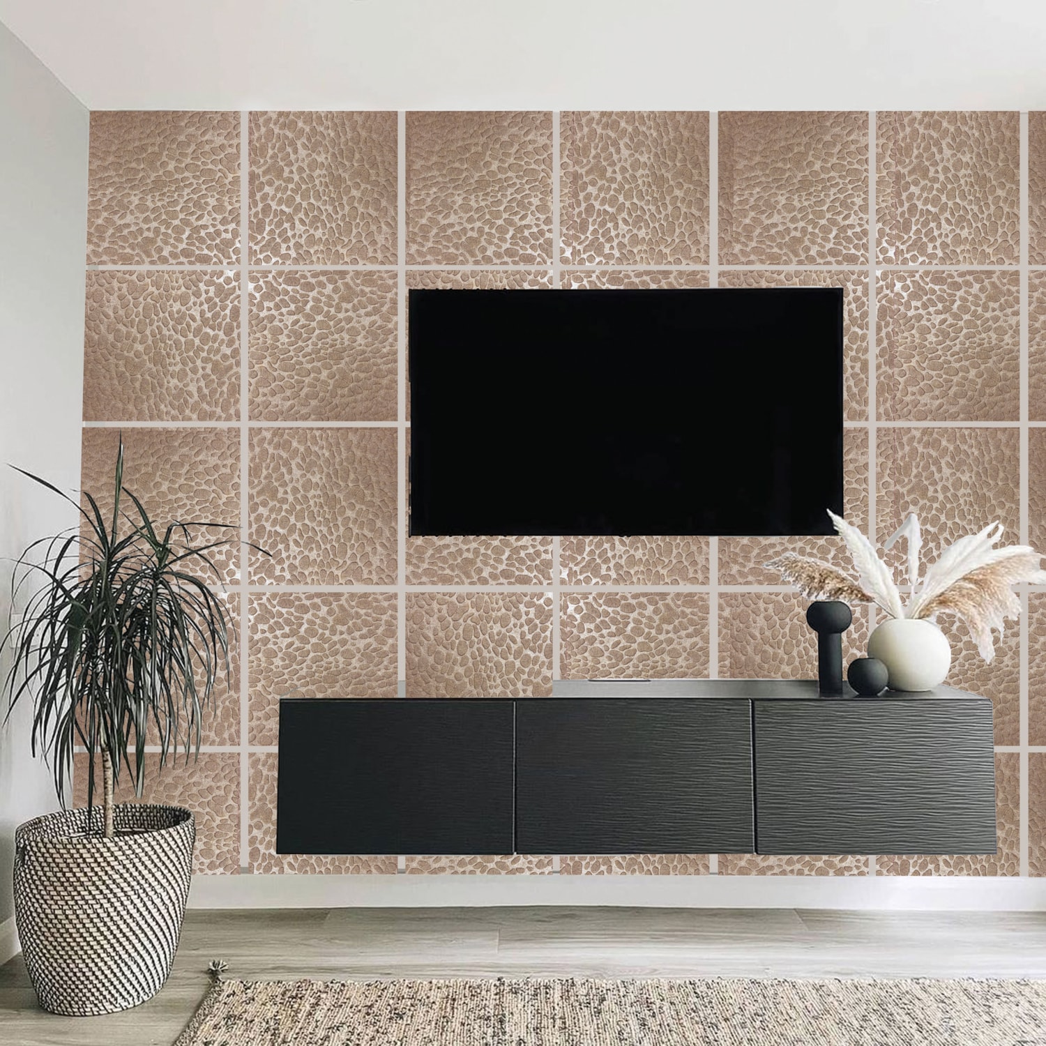 Bej Embos Keçe Ses ve Isı Yalıtım Paneli 40X40 cm