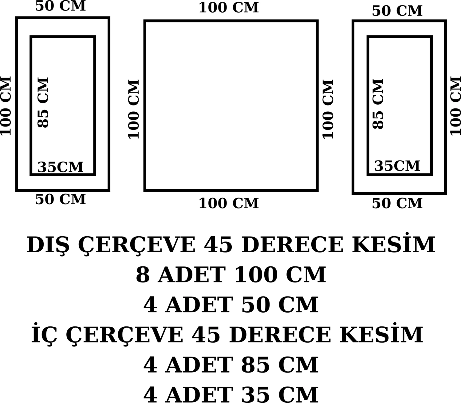 Dekoratif Boyanabilir 2,5 cm Duvar Çıtası Kesimli Hazır Paket