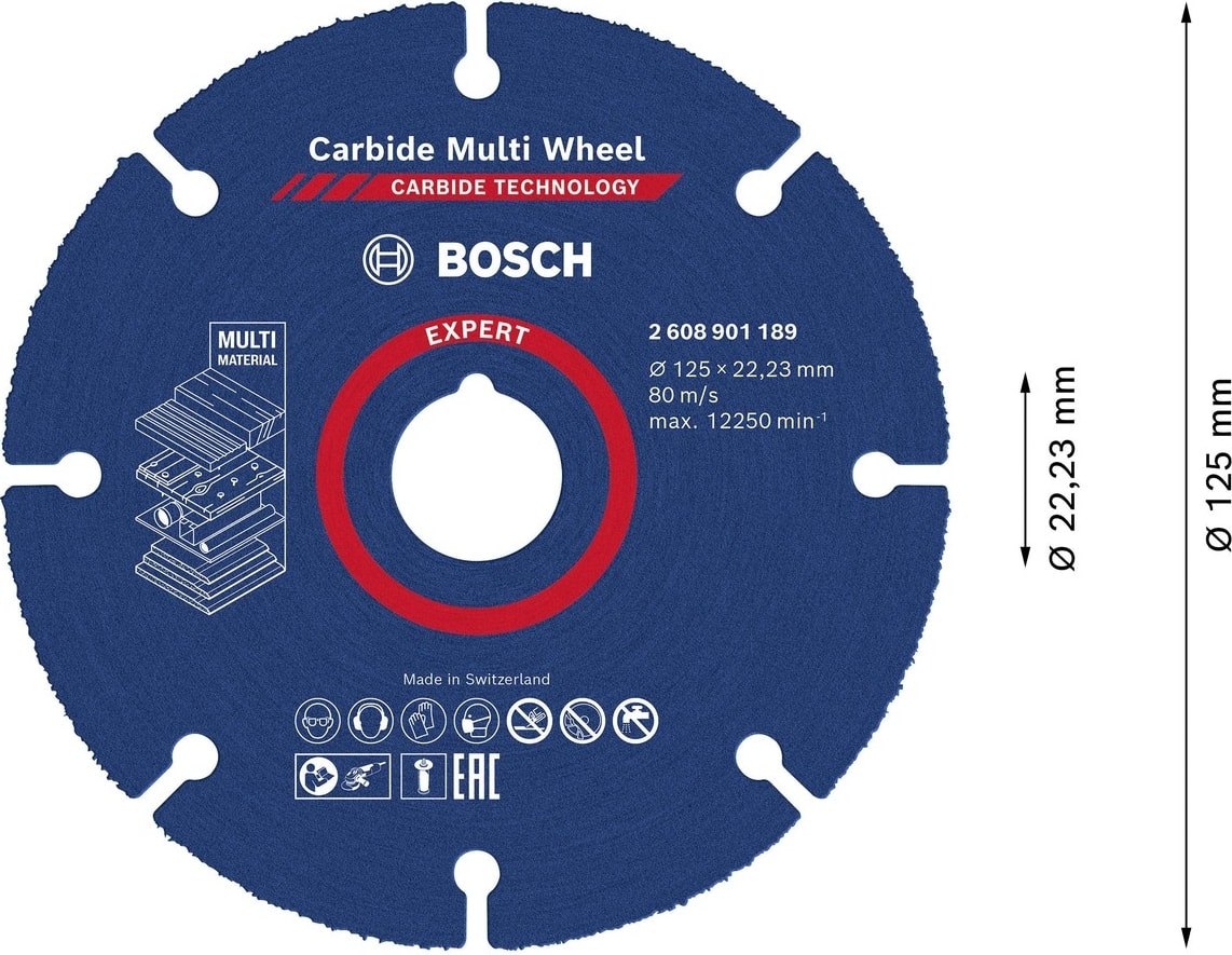 Expert Carbide Multi Wheel 125 Mm, 22,23 mm Kesici Disk - 2608901189