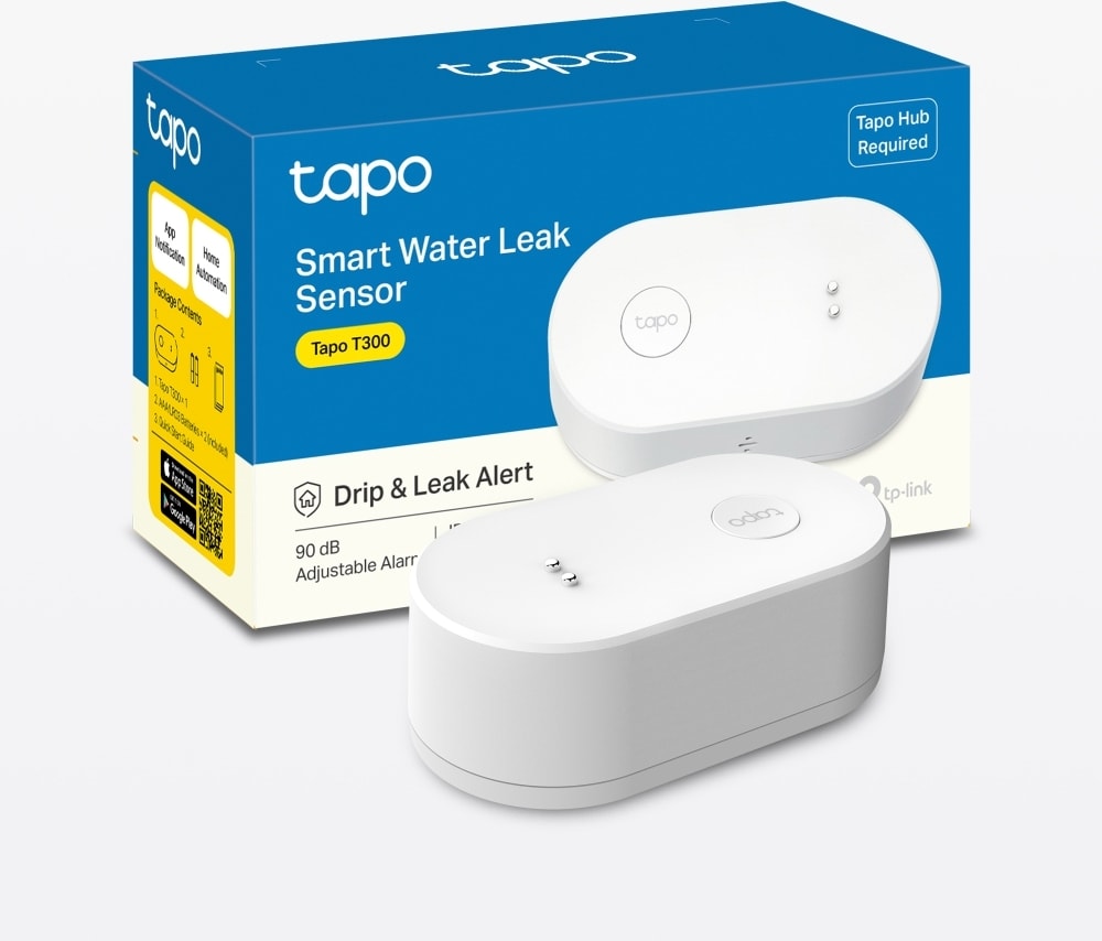 Tapo T300 | Akıllı Su Sızıntı Sensörü | IP67 Su Geçirmez | 90dB Alarm | Anlık Uygulama Bildirimi | Damlama ve Sızıntı Tespiti | Tapo Uyumlu | Kolay Kurulum