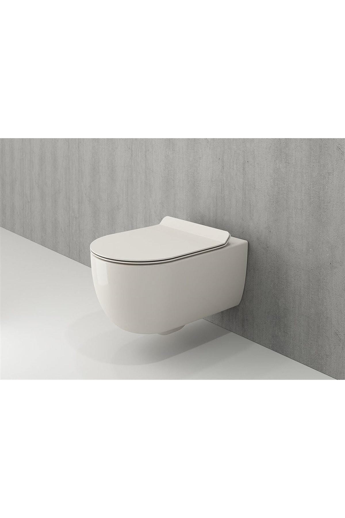V-tondo Rimless Asma Klozet Kanalsız Kapak Hariç Parlak Bisküvi 1416-014-0128