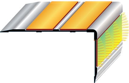 Alüminyum Merdiven Profili 90x50mm (3x25mm Titan Kaydırmaz Bant) BOY3m