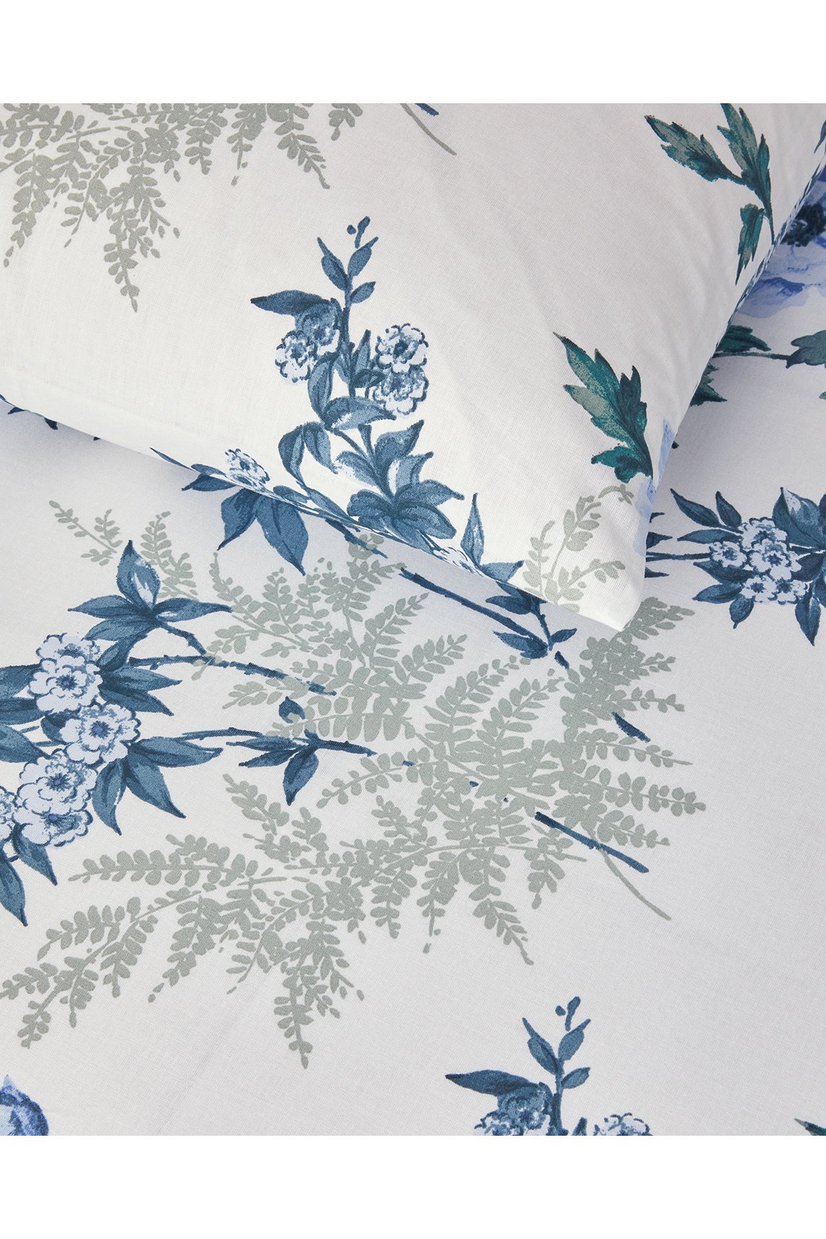 Bloomy Garden Tek Kişilik Nevresim Takımı Mavi