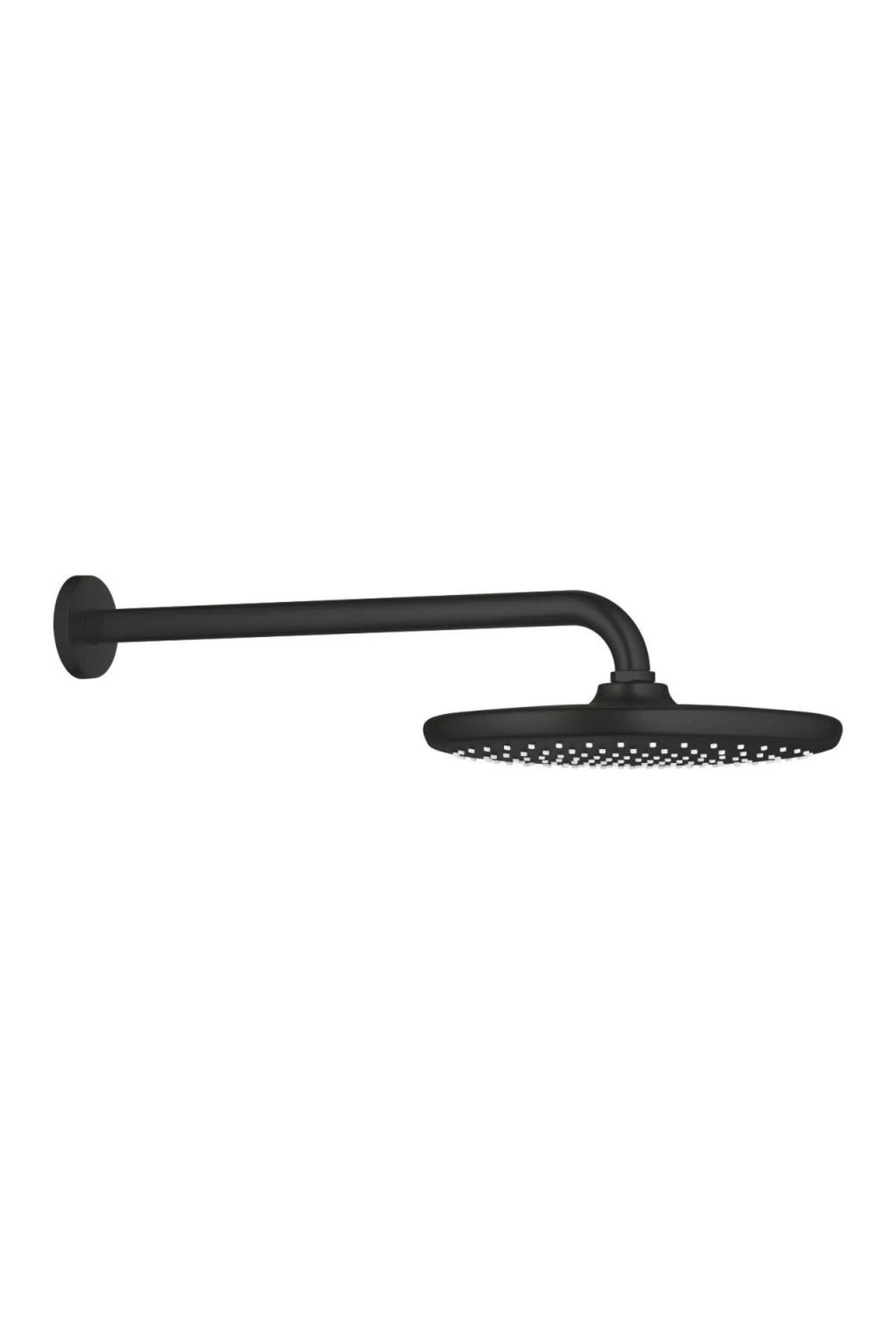 Tempesta 250 Yuvarlak Tepe Duşu Tek Akışlı, 25 cm (Duvardan Dirsek Dahil), Mat Siyah, 26668243