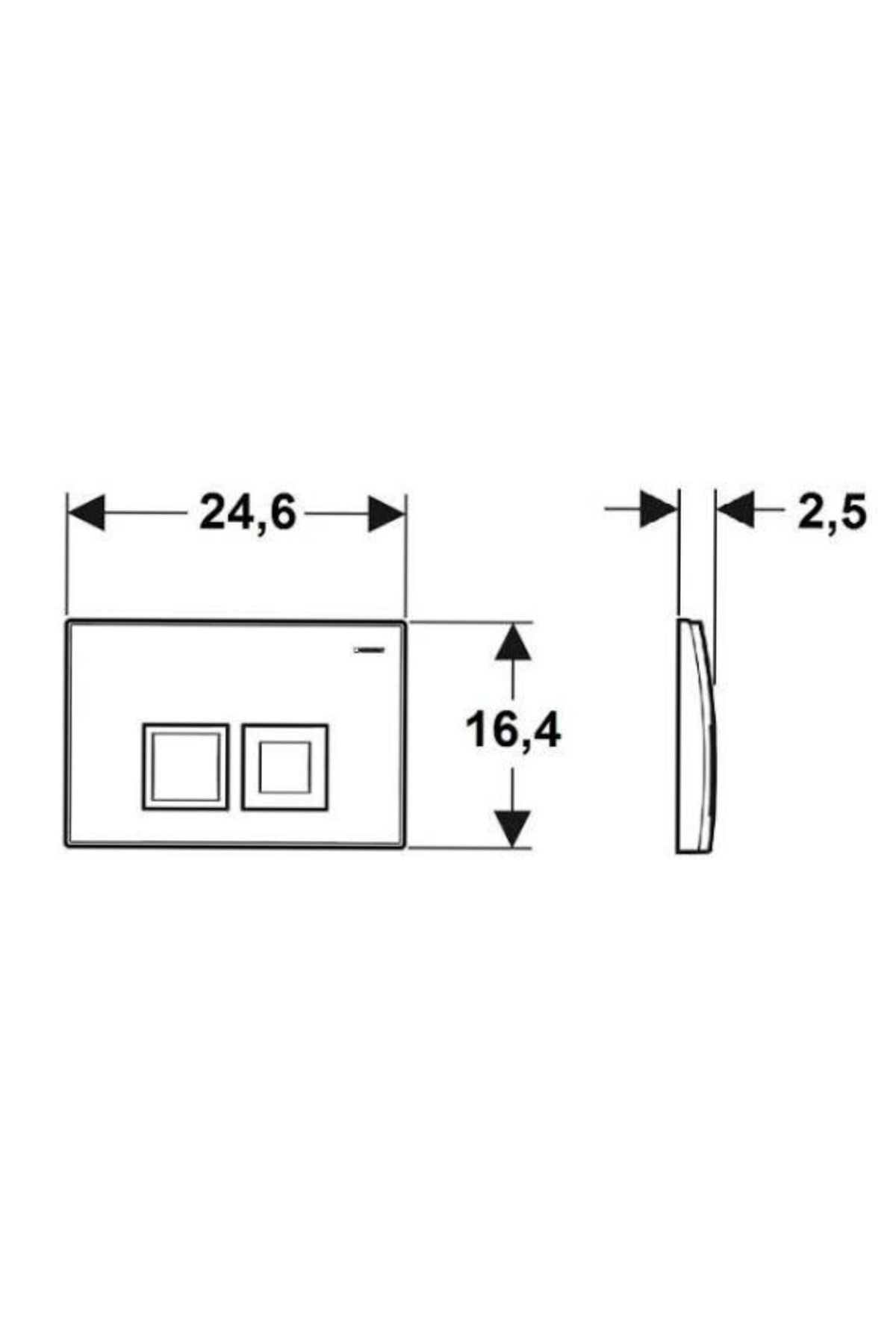 Delta 50 Gömme Rezervuar Parlak Krom Kumanda Panel Kapağı