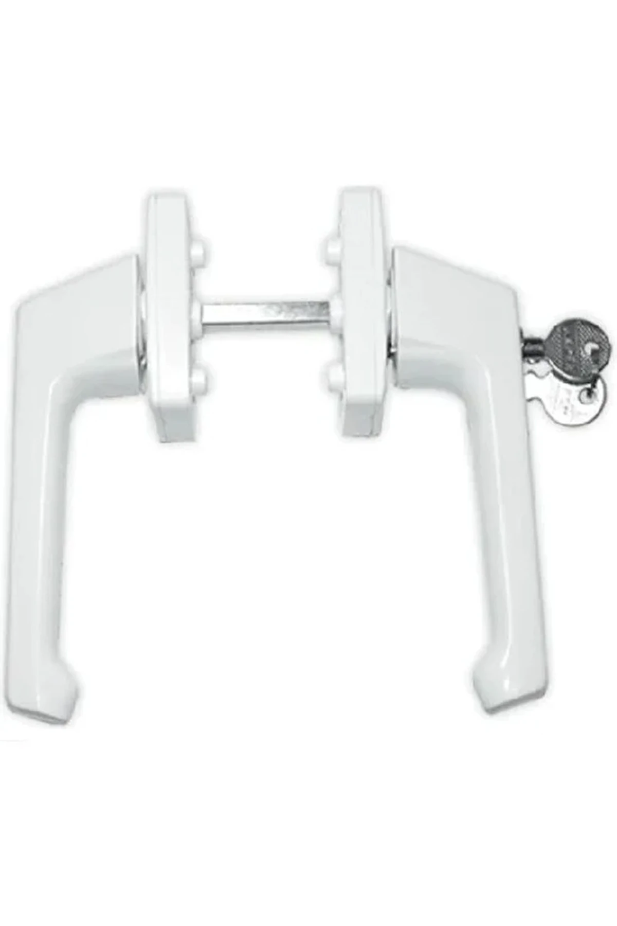 Pvc Kapı Pencere Üstten Anahtarlı Kilitli Kapı Pencere Kolu Takım (BEYAZ)