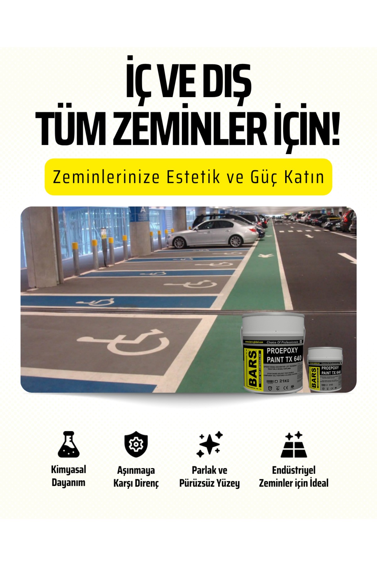 Tekstürlü Epoksi Kaplama, 640 Proepoxy Tx, İç Dış Mekan Uyumlu 24Kg