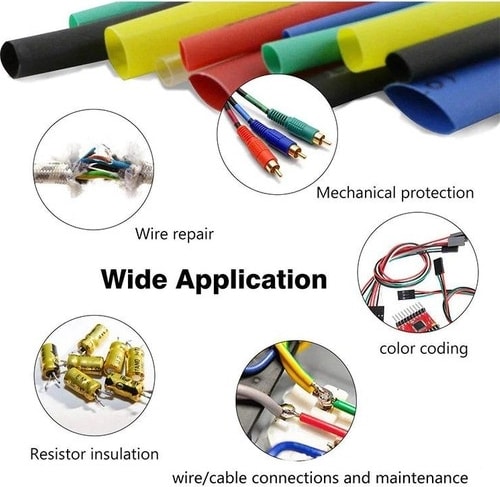 Renkli Makaron Seti 530 Parça - Isıyla Daralan Kablo