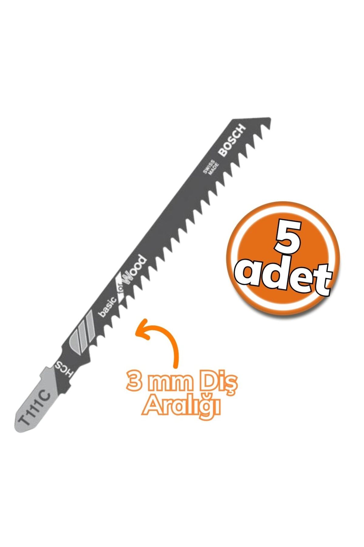 Dekupaj Bıçağı T111 C100 10 Sunta  5'li Set