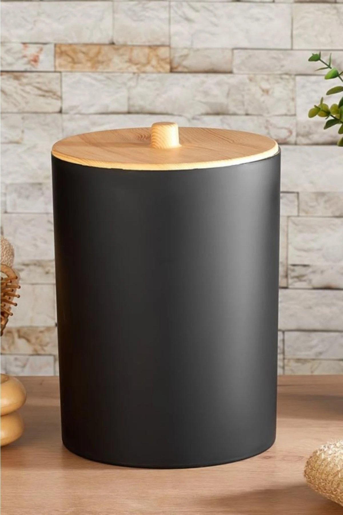 Bambu Desenli Mutfak Banyo Çöp Kovası