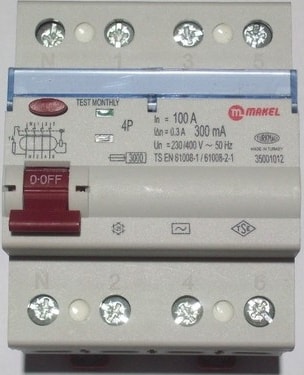 4X125A 30MA Kaçak Akım Rolesi