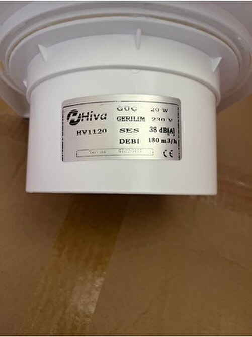Banyo Tuvalet Aspiratörü 120 mm Kolay Montajlı Beyaz Renkli Plastik Yapı