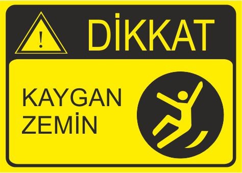 Kaygan Zemin 25 X 35 Cm Uyarı Levhası