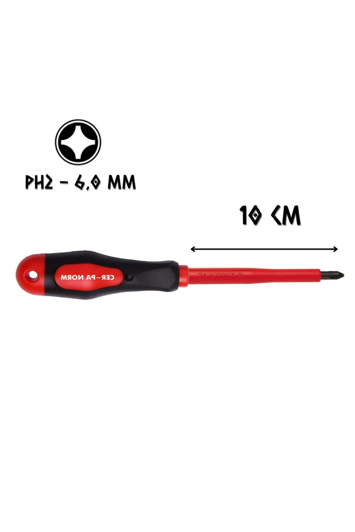 Prosoft Izoleli Tornavida Mıknatıslı Yıldız Uçlu Ph2 - 10 Cm.