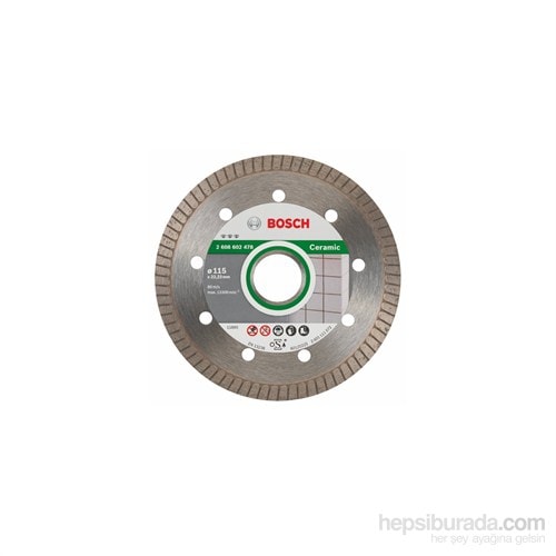 BOSCH - Best Serisi Seramik İçin Temiz Kesim Turbo Segman Elmas Kesme Diski - 115 X 22,23 X 1,4 X 7 Mm