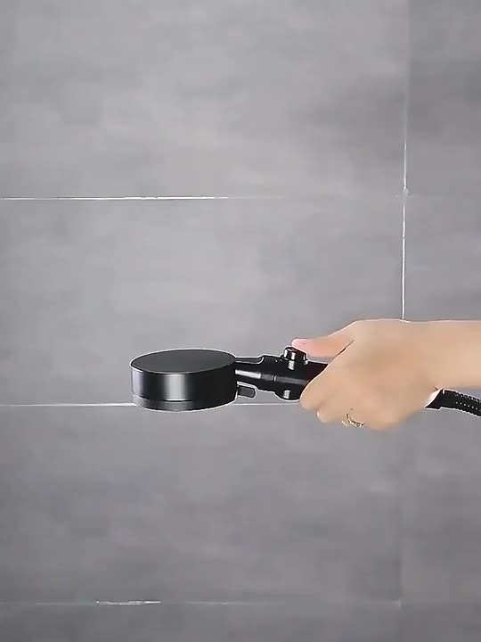 5 Fonksiyonlu Yüksek Basınçlı Spray Modlu Siyah Duş Seti 1,5m Örgülü Duş Hortumu Ve Askı