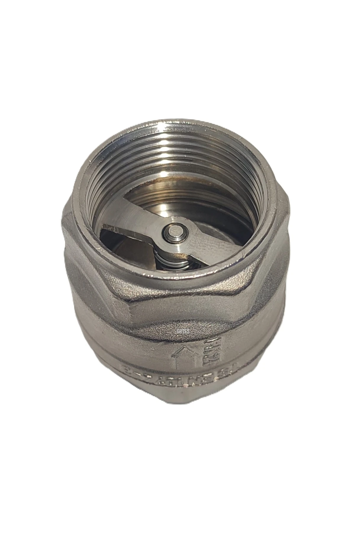 (2'li Paket) 11/4" Dn32 Sarı/Krom Dik Çekvalf - Vertical Check Valve