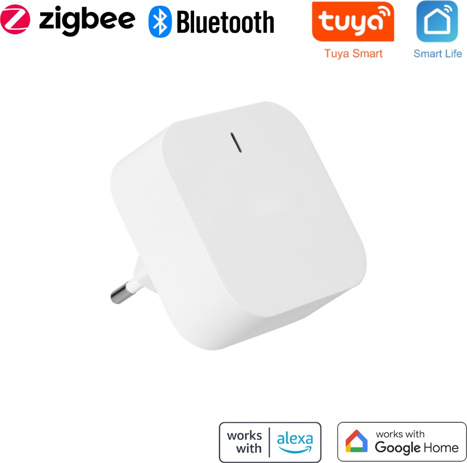 Tuya Uyumlu Zigbee + Bluetooth Bridge Köprü Cihazı ( Tuya, Smart Life Uyumlu Gateway Hub)