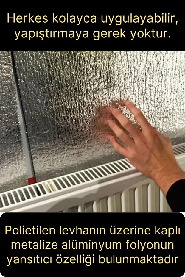 3 Adet Petek Arkası 1 Cm Isı Yalıtım Levhası Radyatör Izolasyon Kalorifer Ev Ofis Tasarruf Arkalığı
