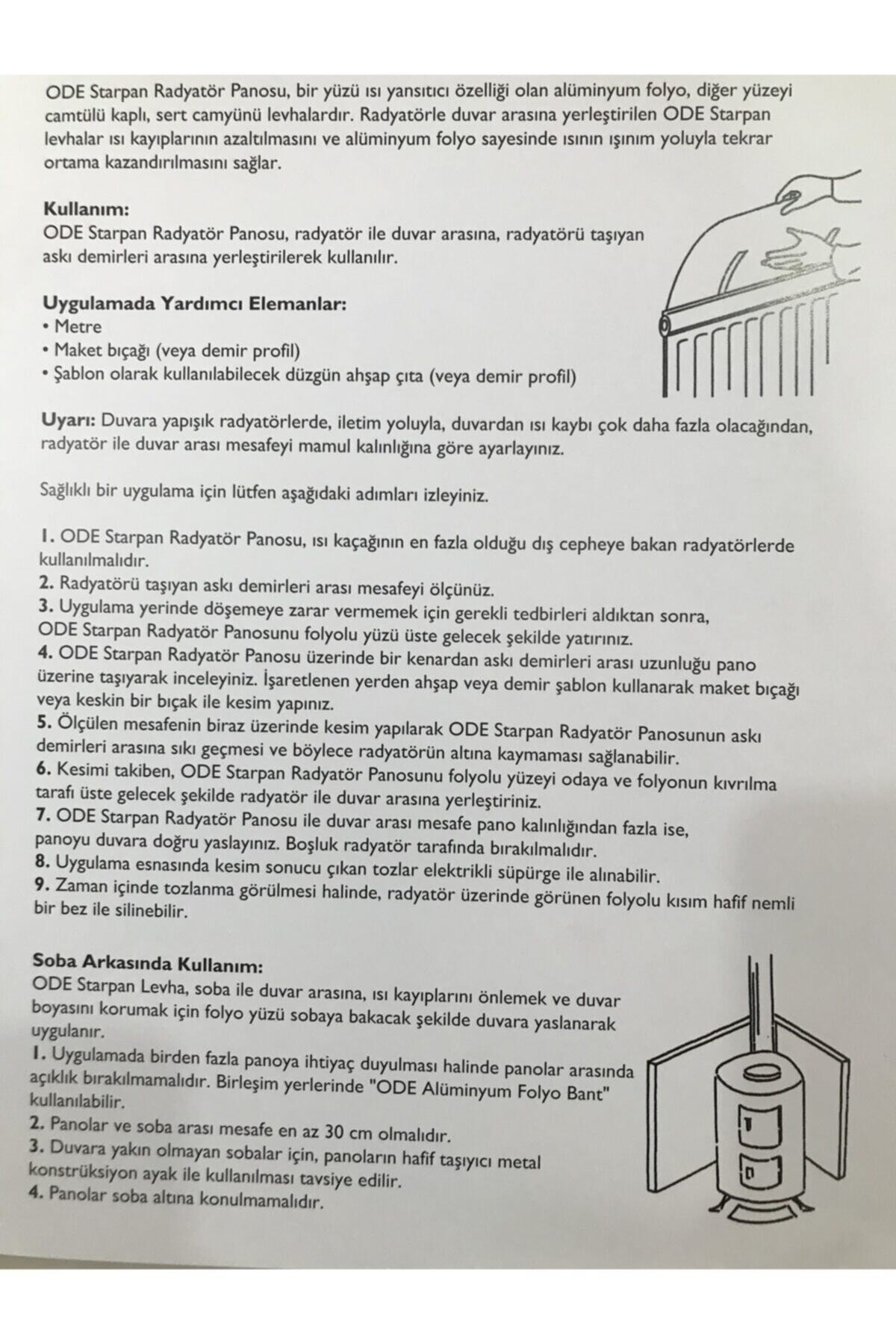 Petek Arkası Isı Yalıtım Levhası Kalorifer Arkası Levha (ode Marka)