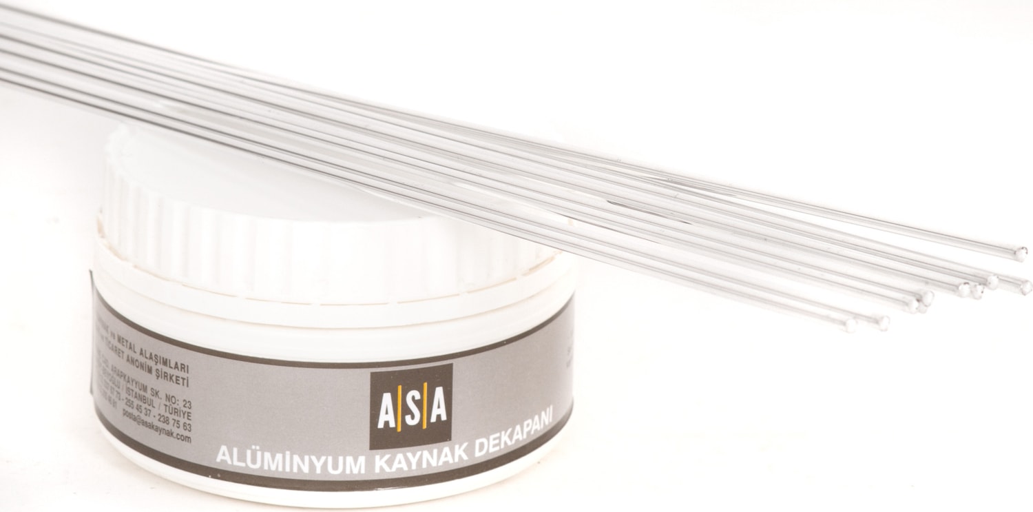 ALÜMİNYUM KAYNAK TELİ 3,2 MM (10 ADET) + ALÜMİNYUM KAYNAK DEKAPANI 2700F (250 GR)