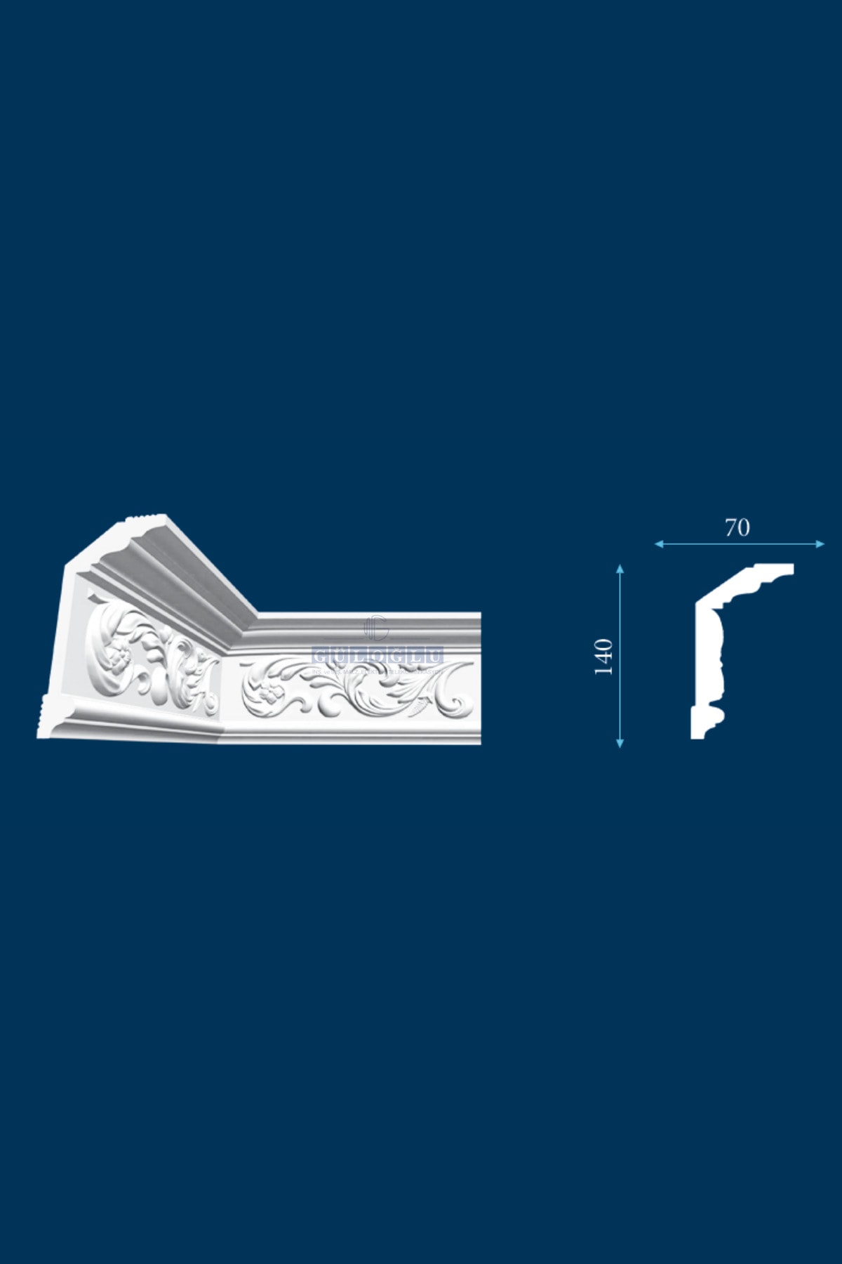 OZKUVVET 15 Cm Desenli Kartonpiyer Stropiyer Sarmaşık (5 Adet)