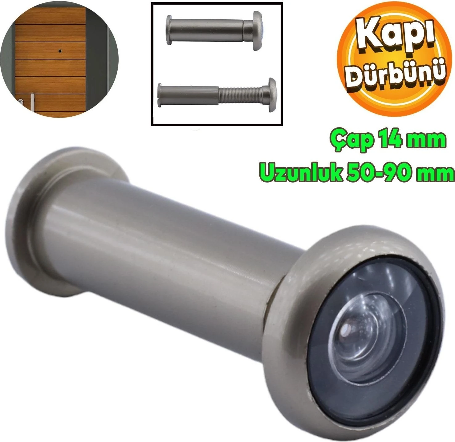 50-90 MM Çelik Kapı Dürbünü