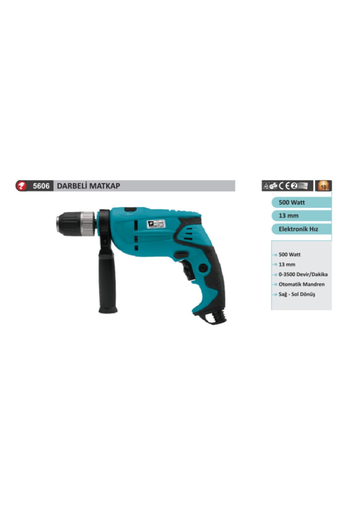 Catpower 5606 Darbeli Matkap 500w