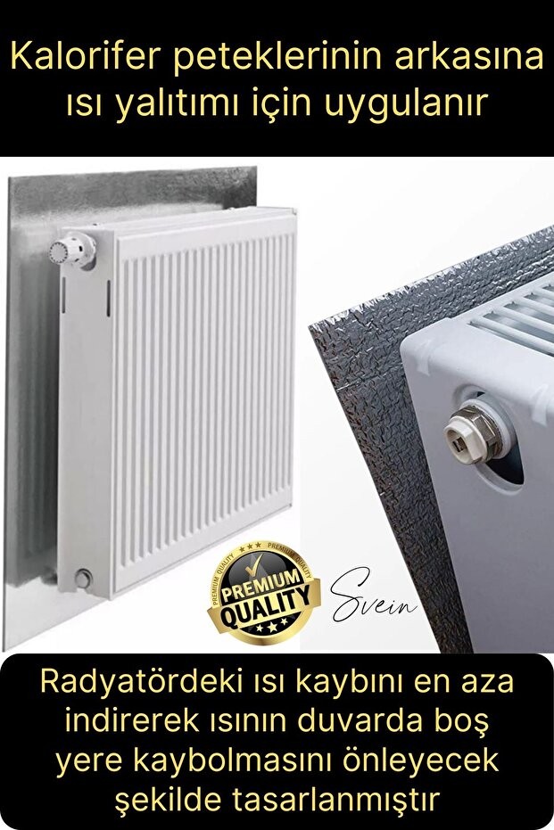 3 Adet Petek Arkası 1 Cm Isı Yalıtım Levhası Radyatör Izolasyon Kalorifer Ev Ofis Tasarruf Arkalığı