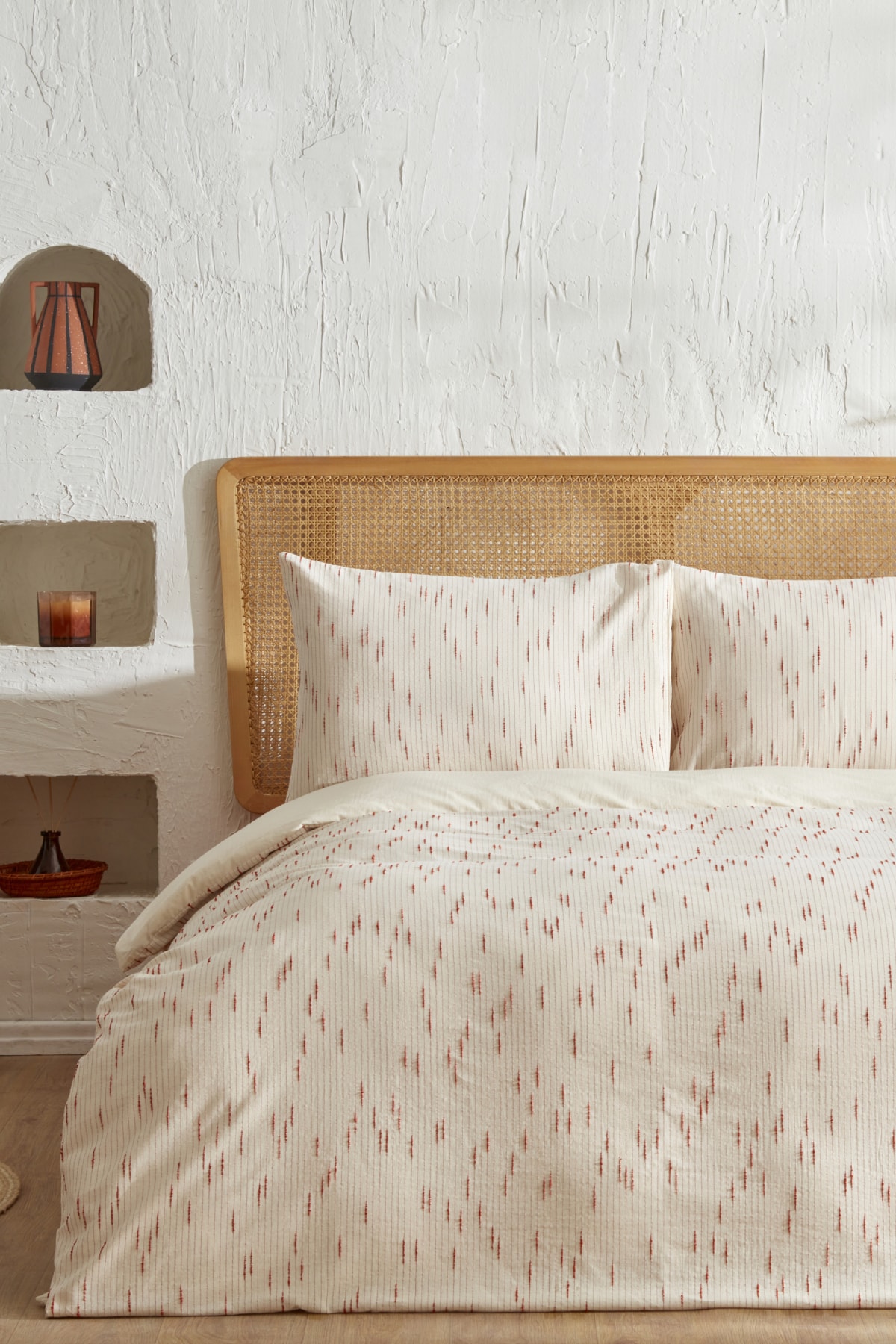 Lotus %100 Pamuk Tek Kişilik Nevresim Takımı Terracota