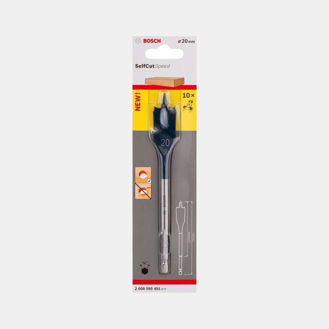 BOSCH Self Cut Ahşap Yaprak Maktkap Ucu 20X152 mm