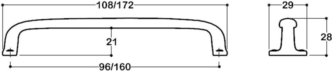 Saten Rengi 160 Mm Klasik Kulp - Ssy4595 0160 Nbm