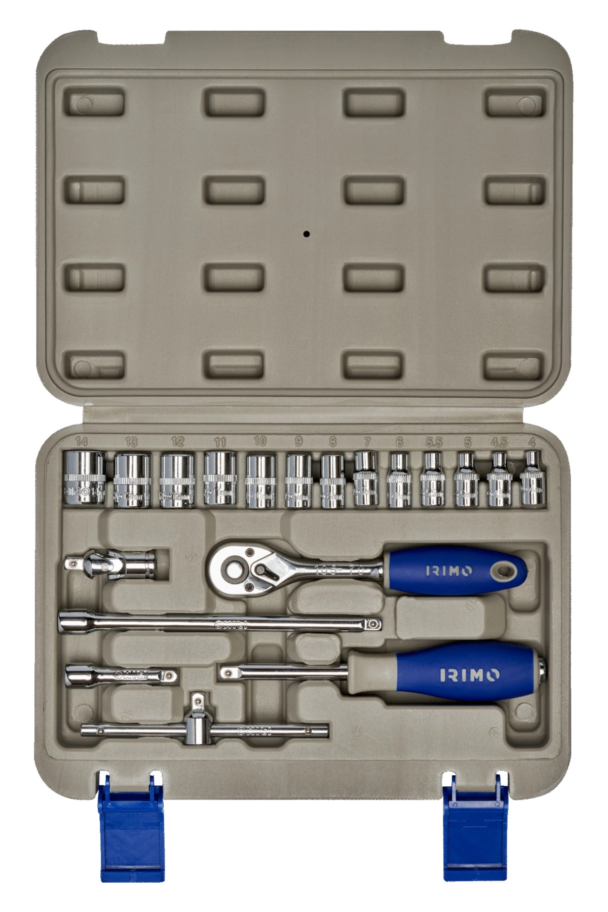 "İRİMO 1/4"" Altıgen Soket Takımı Metrik, 19 Parça 109-19-4