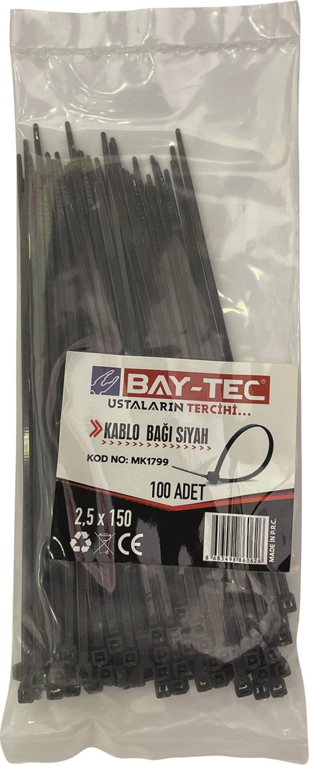 Baytec Cırt Kelepçe Siyah 3,6*370 MK1806