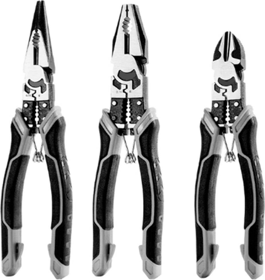 3 Parça Çok Fonksiyonlu Pense, Çapraz Pense, Pense, Elektrikçi Tamiri, El Aleti Kombinasyon Seti (Yurt Dışından)