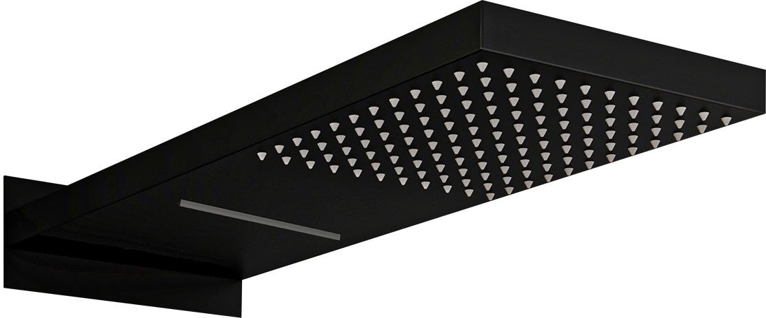 Ankastre Panel Tepe Duş Başlığı Şelale Siyah KTD110-B