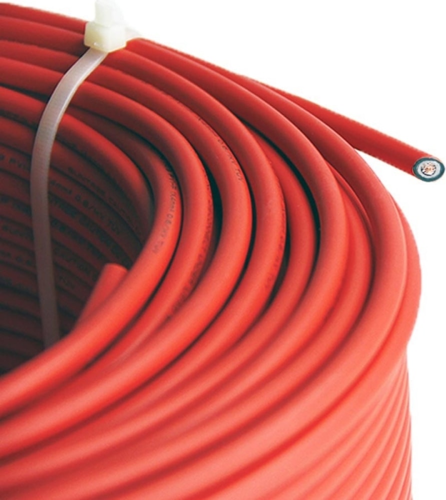 1x6 Mm2 Dc Kablo Kırmızı 8 Metre Parça Güneş (Solar) Paneller İçin (Konnektörsüz)