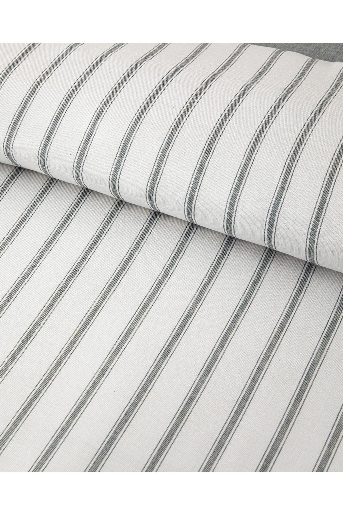 Pure Stripe İpliği Boyalı Çift Kişilik Nevresim Takımı 200x220 cm Yeşil