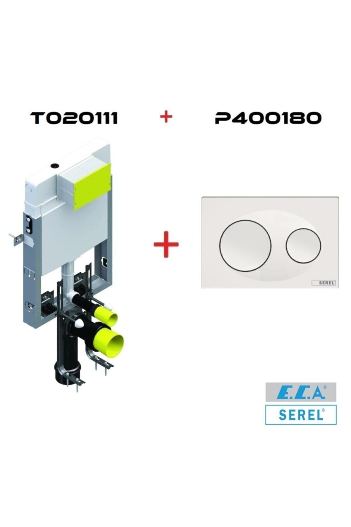 Serel Gömme Rezervuar Smooth T020111bk40 - P40-0180v2 Mat Krom Panel
