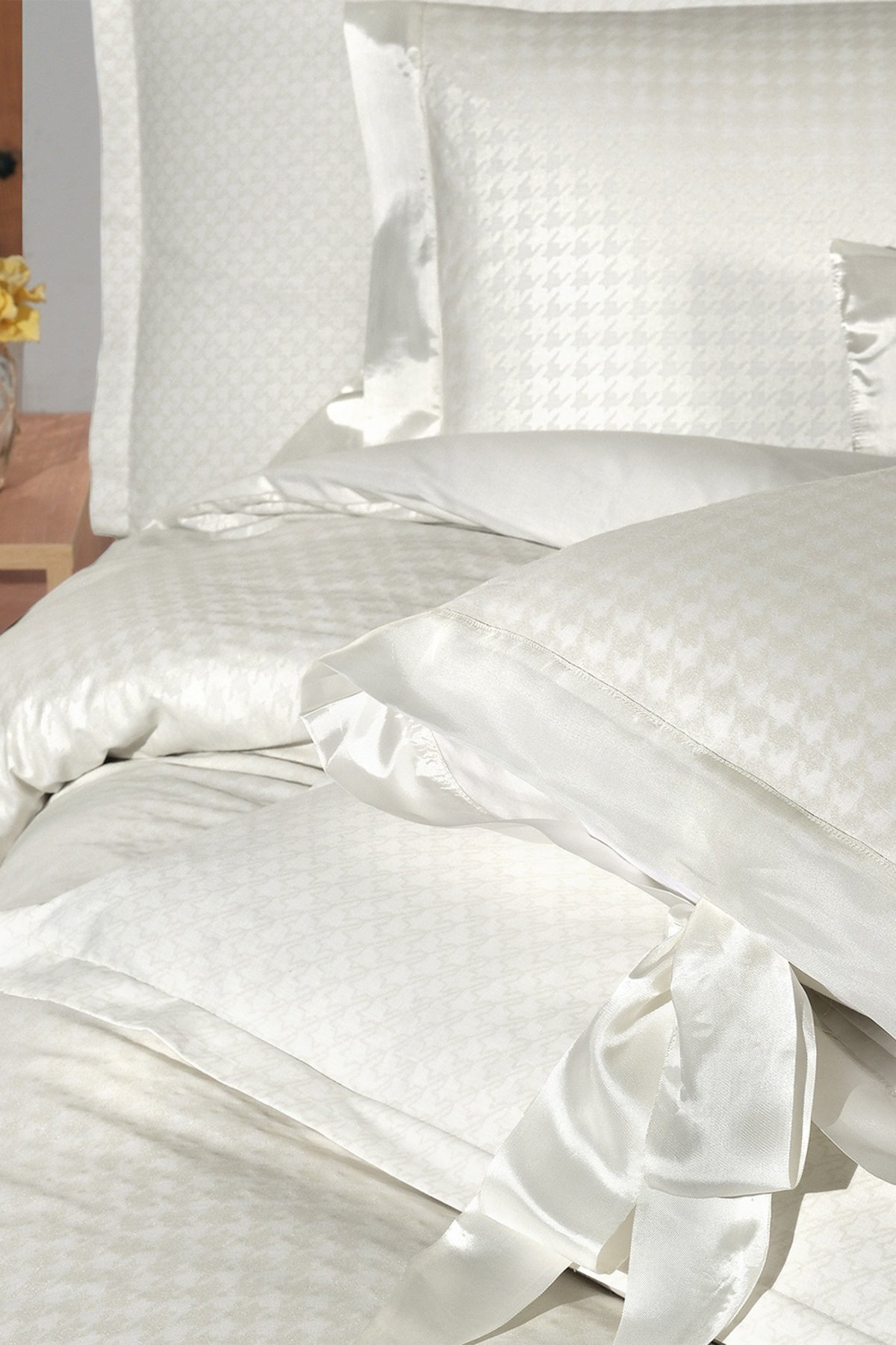 Perlita Bej King Size (Battal Boy) %100 Pamuk Nevresim Takımı