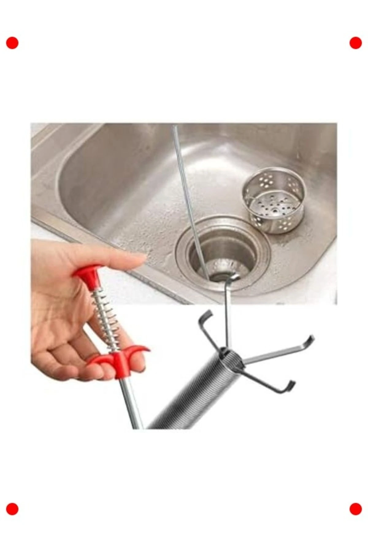 Esnek Gider Borusu Tıkanıklık Açma Çubuğu 90 cm