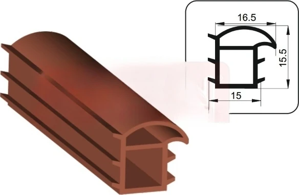 Çelik Kapı Fitili Contası Kahverengi 6 Metre