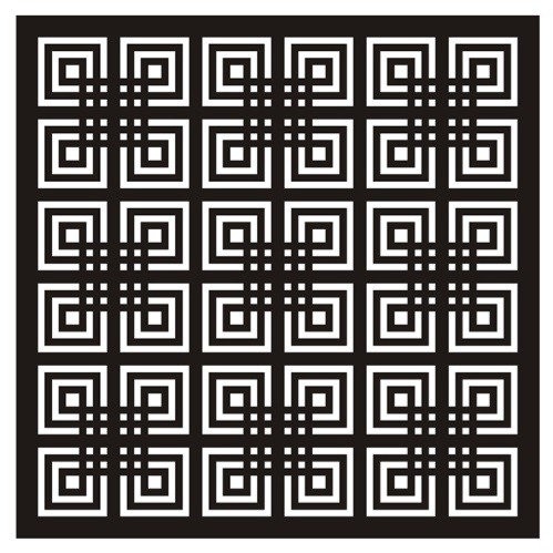 Dekoratif Tavan Paneli Labirent Siyah - 30x30cm