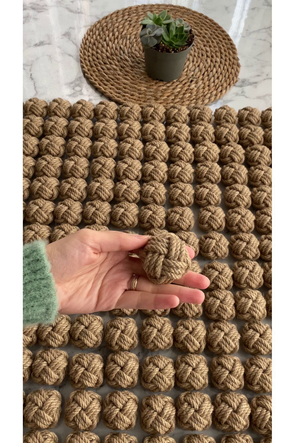 Hasır Kulp Kapı Dolap Vestiyer Çekmece Kulbu 1 Adet Mantar Kulp Düğme Kulp 1 Adet